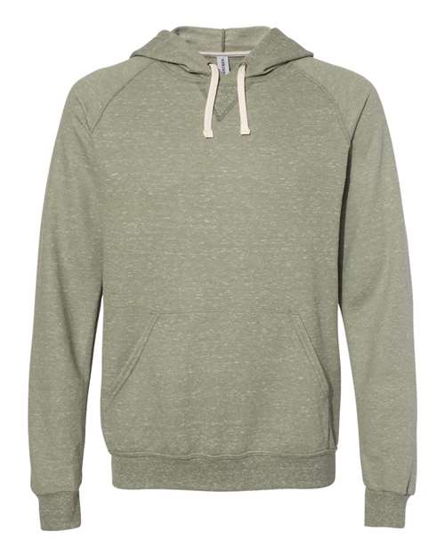 Jerzees 90MR Snow Heather French Terry Pullover Hood Sweatshirt - Military Green - HIT a Double