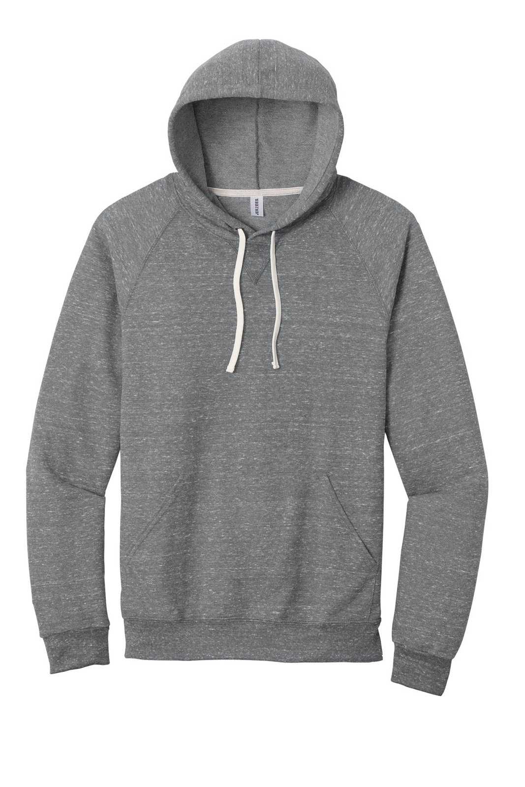 Jerzees 90M Snow Heather French Terry Raglan Hoodie - Charcoal - HIT a Double