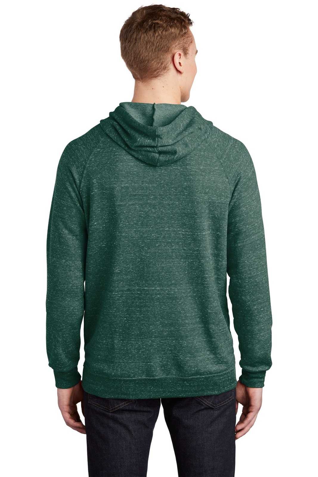 Jerzees 90M Snow Heather French Terry Raglan Hoodie - Forest Green - HIT a Double