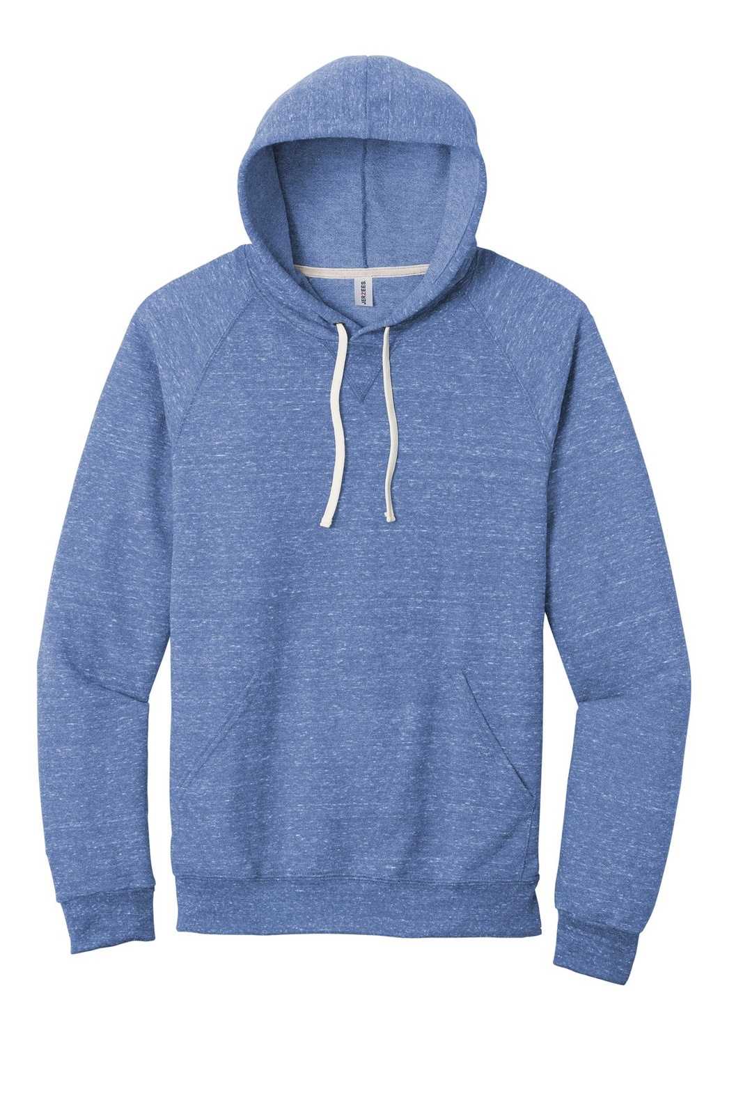 Jerzees 90M Snow Heather French Terry Raglan Hoodie - Royal - HIT a Double