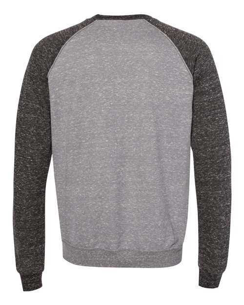 Jerzees 91MR Snow Heather French Terry Crewneck Sweatshirt - Charcoal Black Ink - HIT a Double