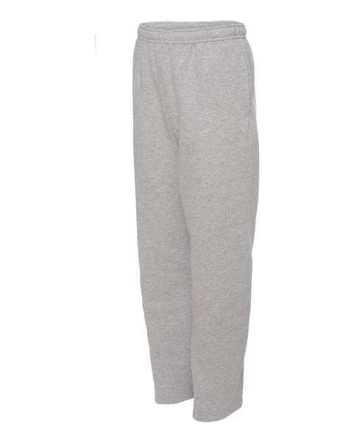 Jerzees 974MPR NuBlend Open Bottom Sweatpants with Pockets - Athletic Heather - HIT a Double