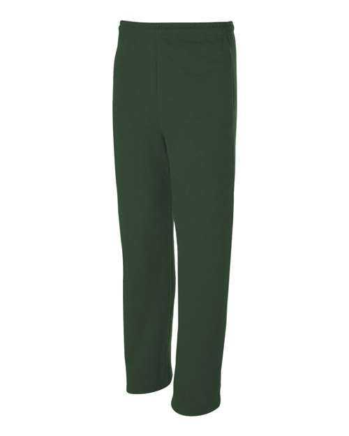 Jerzees 974MPR NuBlend Open Bottom Sweatpants with Pockets - Forest Green - HIT a Double