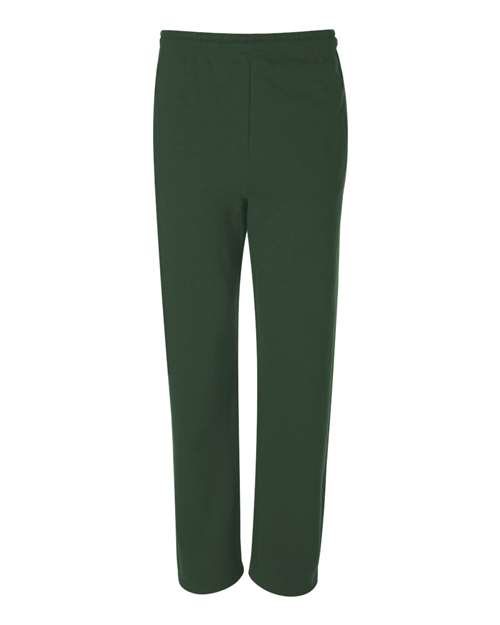 Jerzees 974MPR NuBlend Open Bottom Sweatpants with Pockets - Forest Green - HIT a Double
