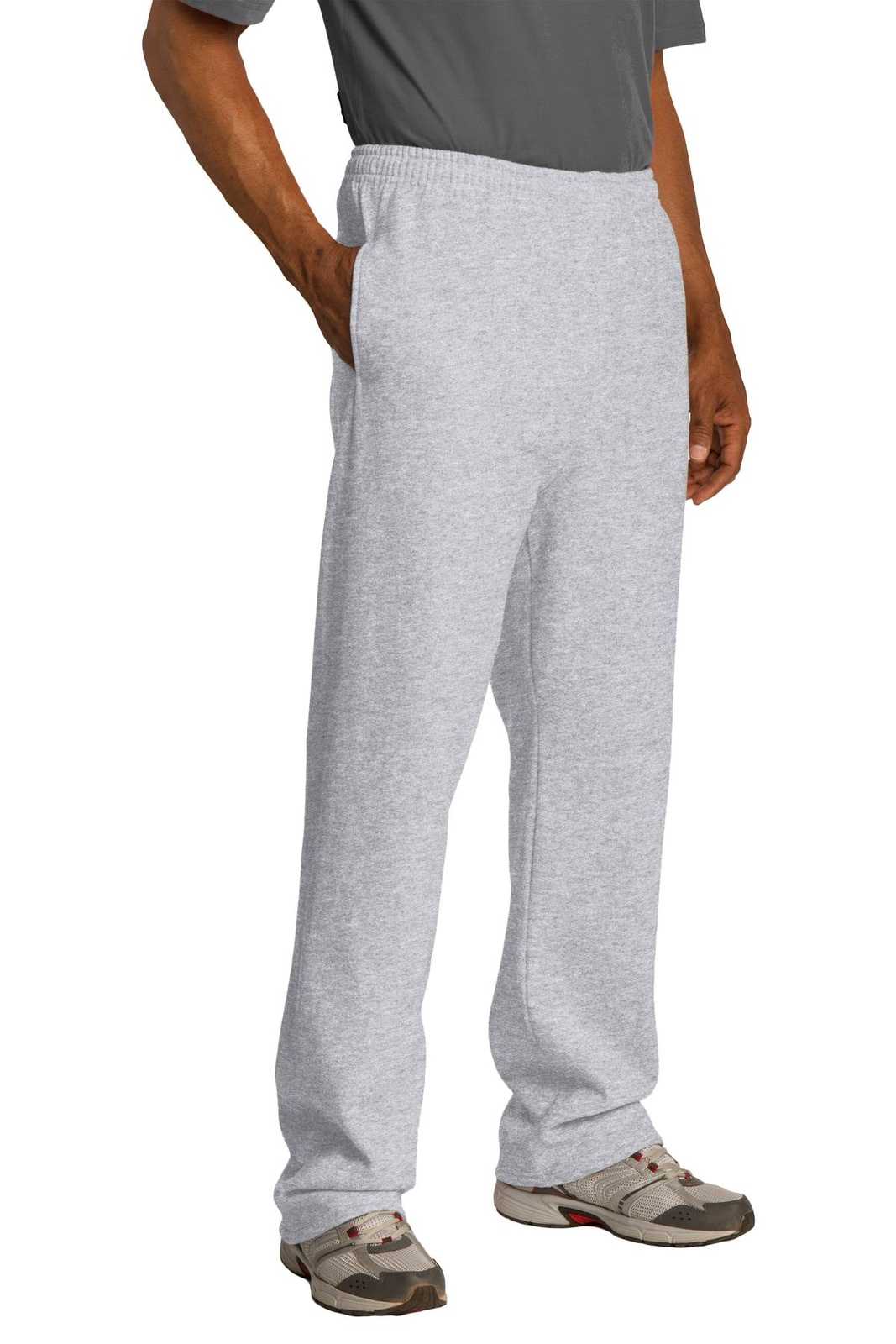 Jerzees 974MP Nublend Open Bottom Pant with Pockets - Ash - HIT a Double