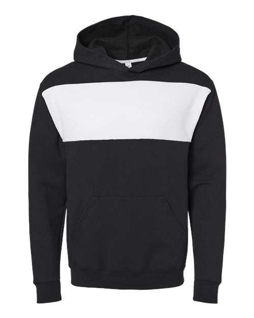 Jerzees 98CR Nublend Billboard Hooded Sweatshirt - Black Ink White - HIT a Double