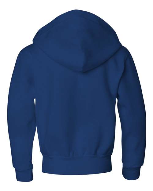 Jerzees 993BR NuBlend Youth Full-Zip Hooded Sweatshirt - Royal - HIT a Double