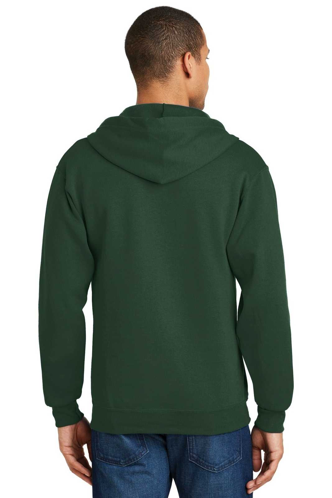 Jerzees 993M Nublend Full-Zip Hooded Sweatshirt - Forest Green - HIT a Double