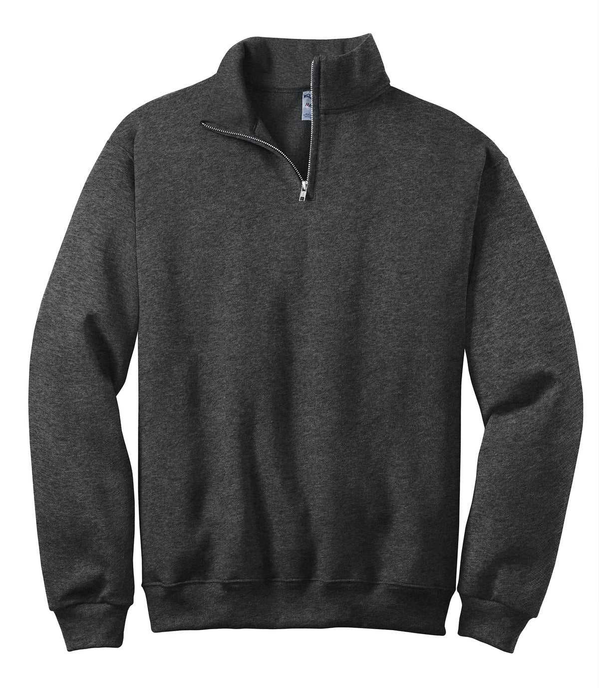 Jerzees 995M Nublend 1/4-Zip Cadet Collar Sweatshirt - Black Heather - HIT a Double