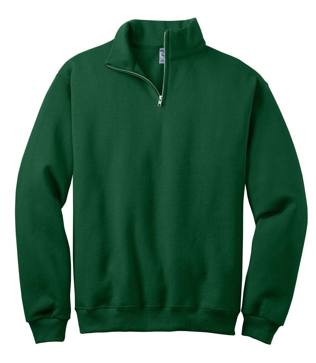 Jerzees 995M Nublend 1/4-Zip Cadet Collar Sweatshirt - Forest Green - HIT a Double