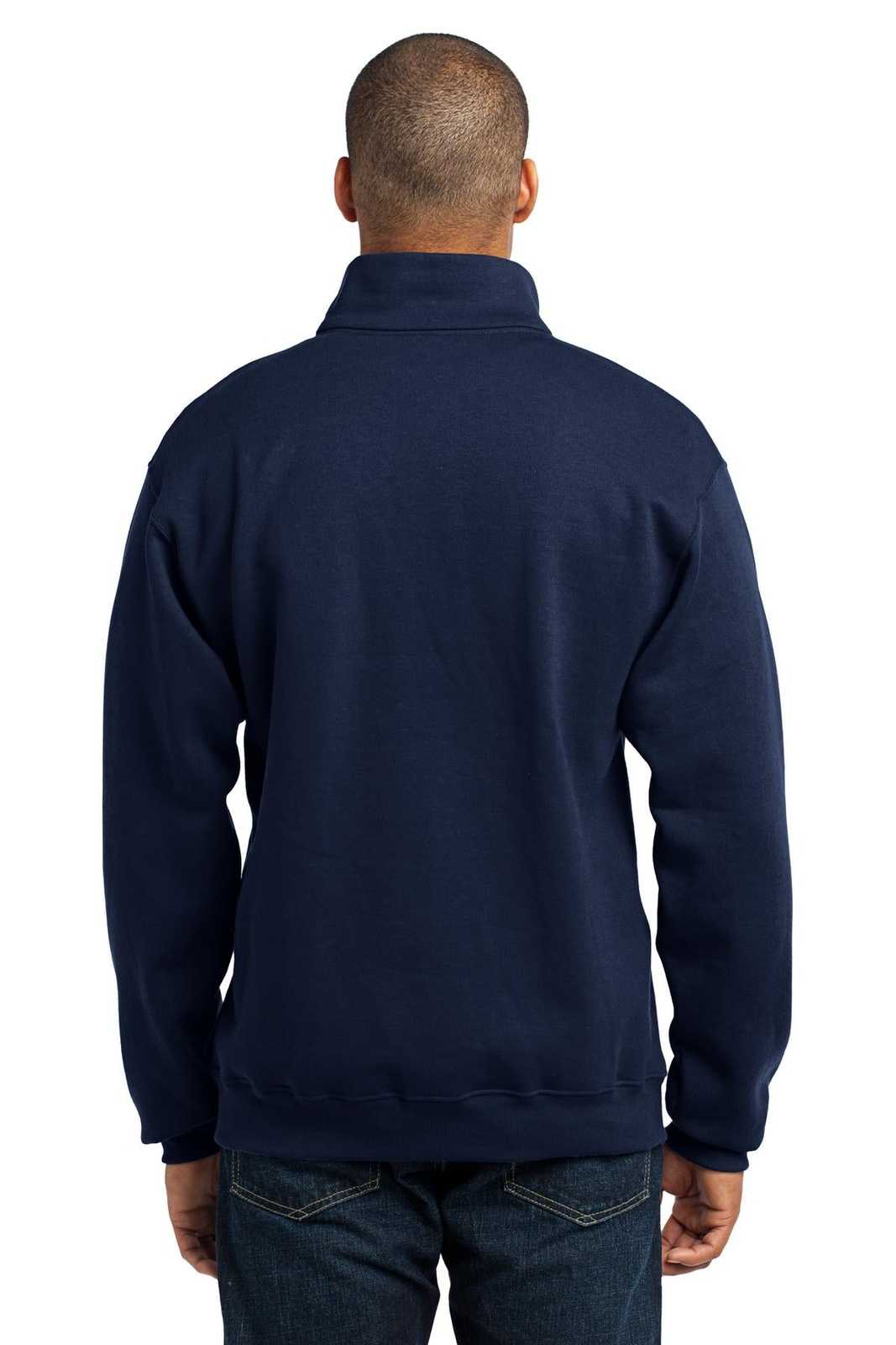 Jerzees 995M Nublend 1/4-Zip Cadet Collar Sweatshirt - Navy - HIT a Double