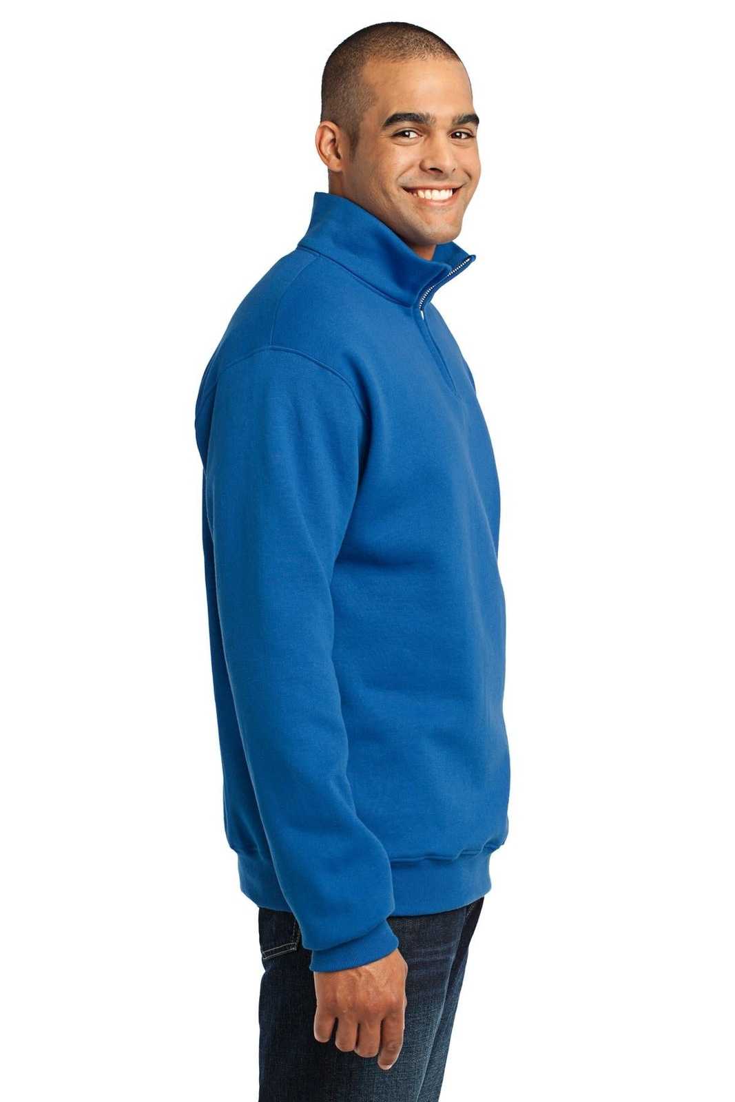 Jerzees 995M Nublend 1/4-Zip Cadet Collar Sweatshirt - Royal - HIT a Double