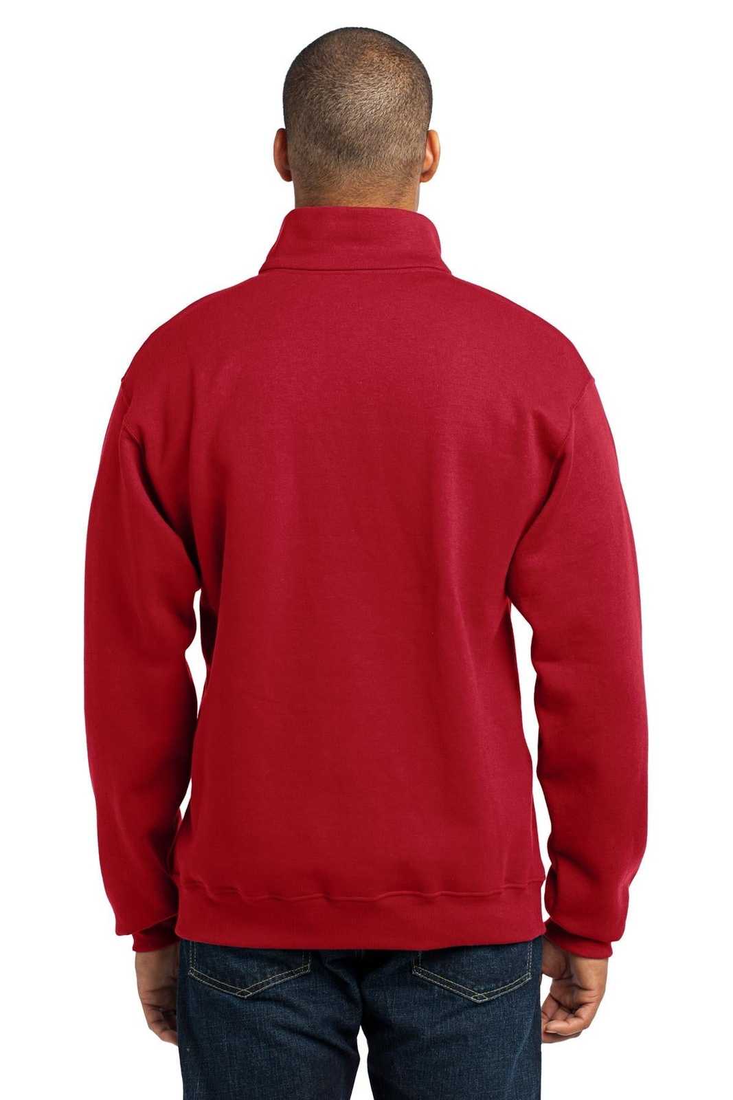 Jerzees 995M Nublend 1/4-Zip Cadet Collar Sweatshirt - True Red - HIT a Double