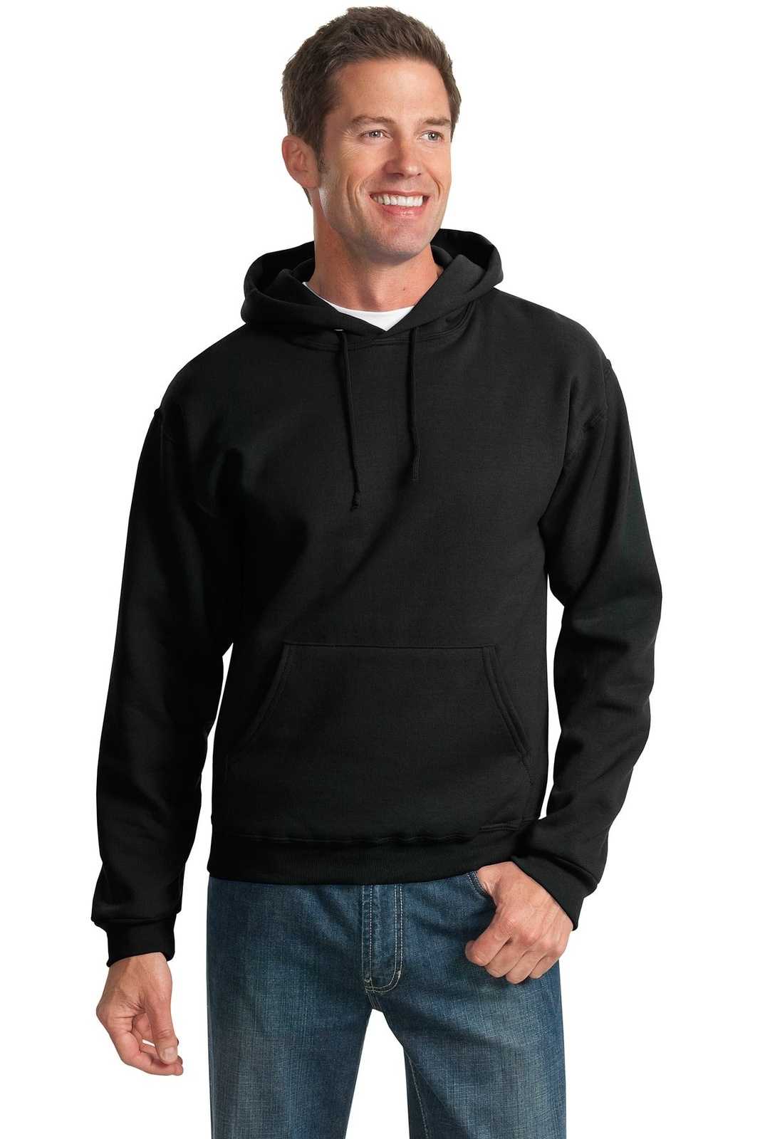 Jerzees 996MR NuBlend Pullover Hooded Sweatshirt - Black - HIT a Double