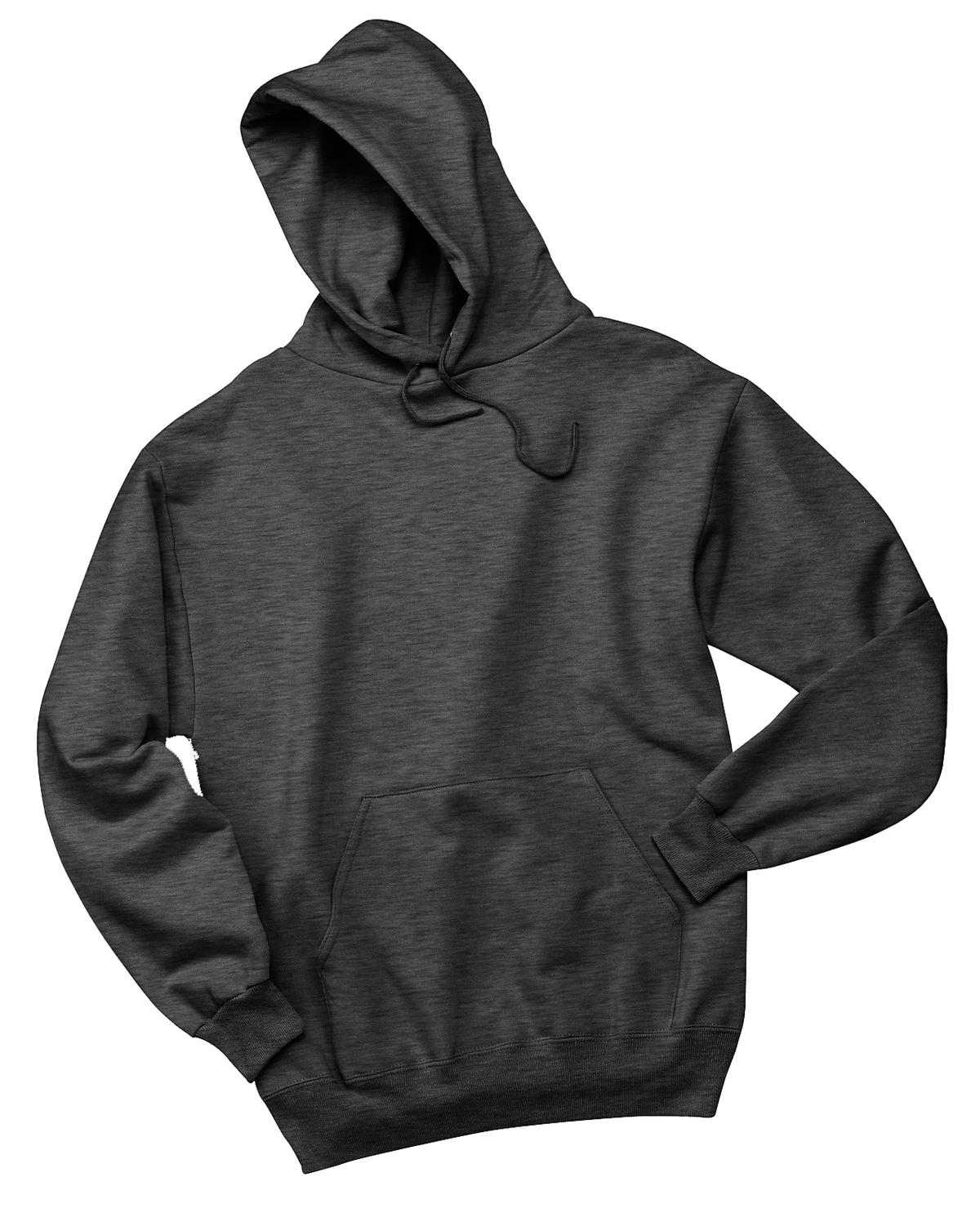 Jerzees 996MR NuBlend Pullover Hooded Sweatshirt - Black Heather - HIT a Double