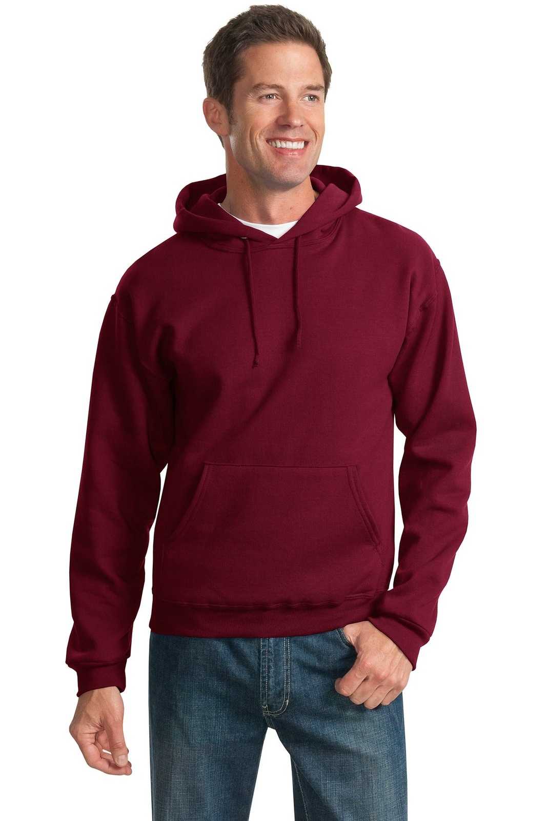 Jerzees 996MR NuBlend Pullover Hooded Sweatshirt - Cardinal - HIT a Double