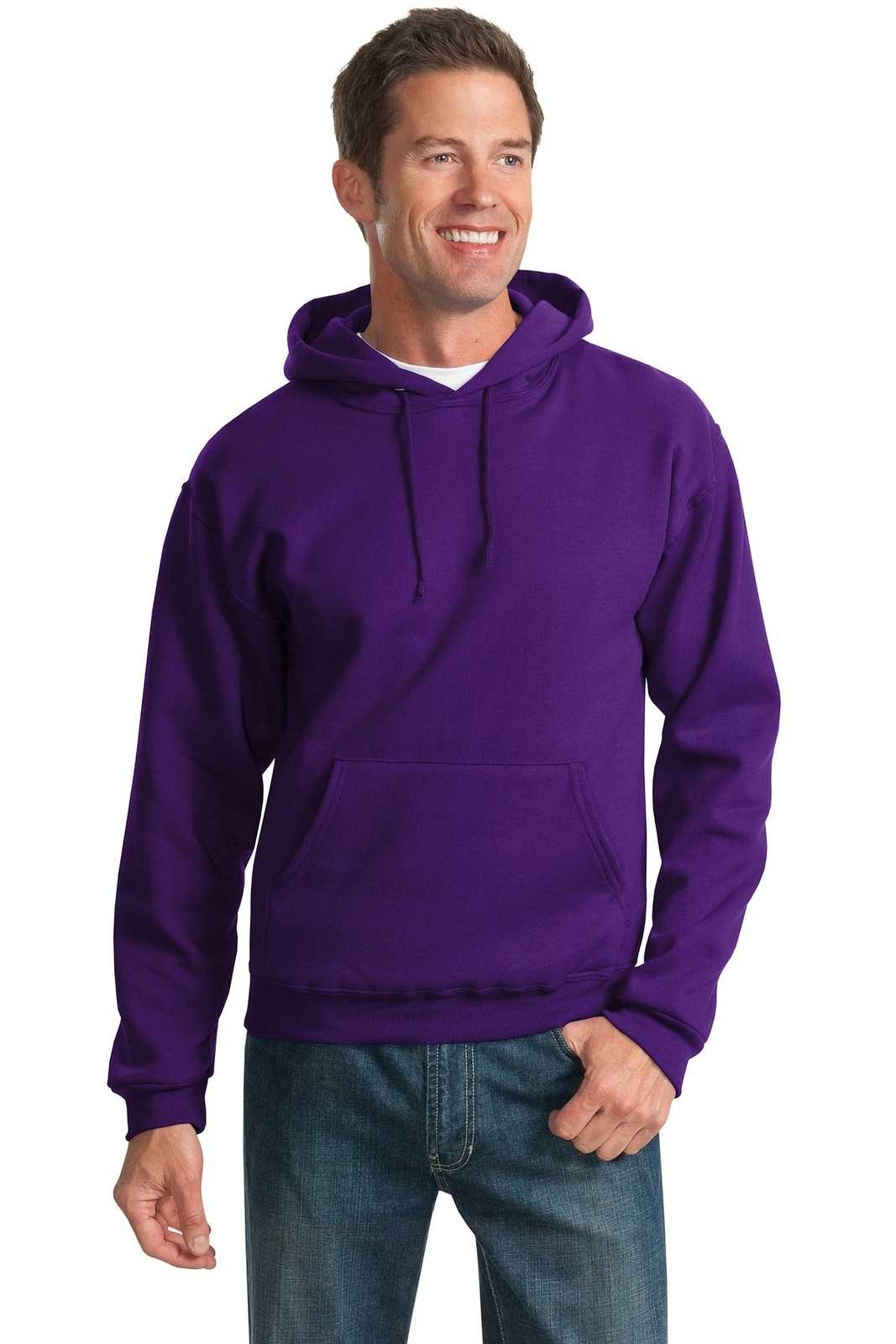 Jerzees 996MR NuBlend Pullover Hooded Sweatshirt - Deep Purple - HIT a Double