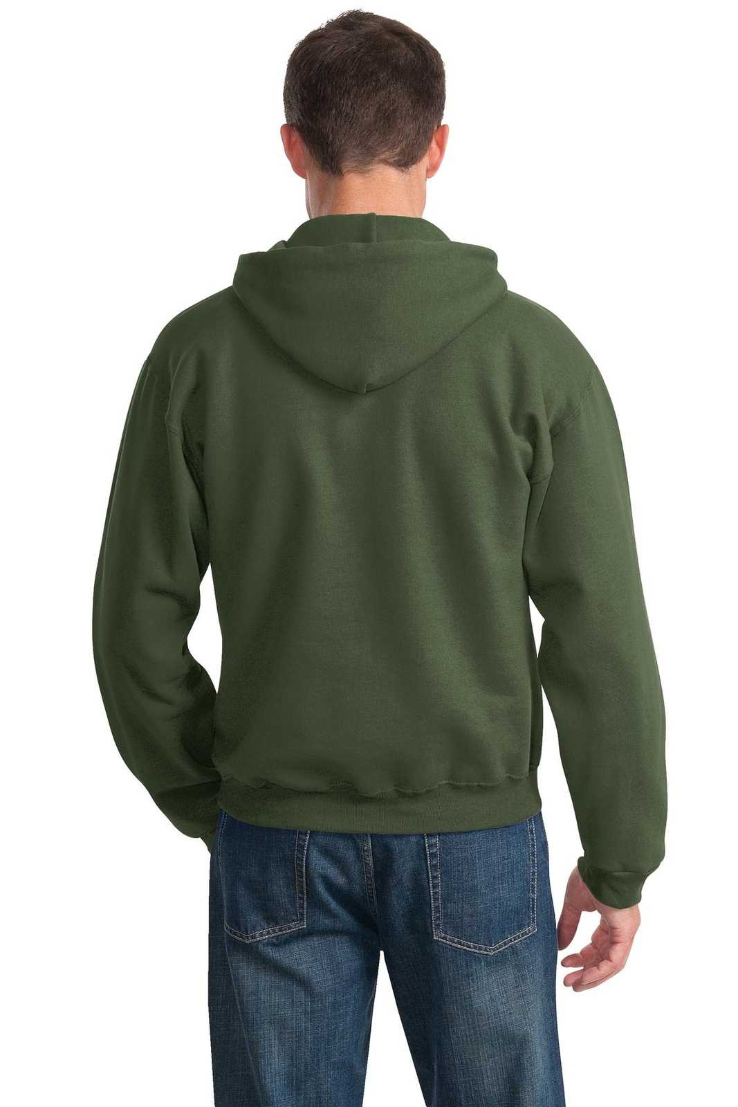Jerzees 996MR NuBlend Pullover Hooded Sweatshirt - Military Green - HIT a Double