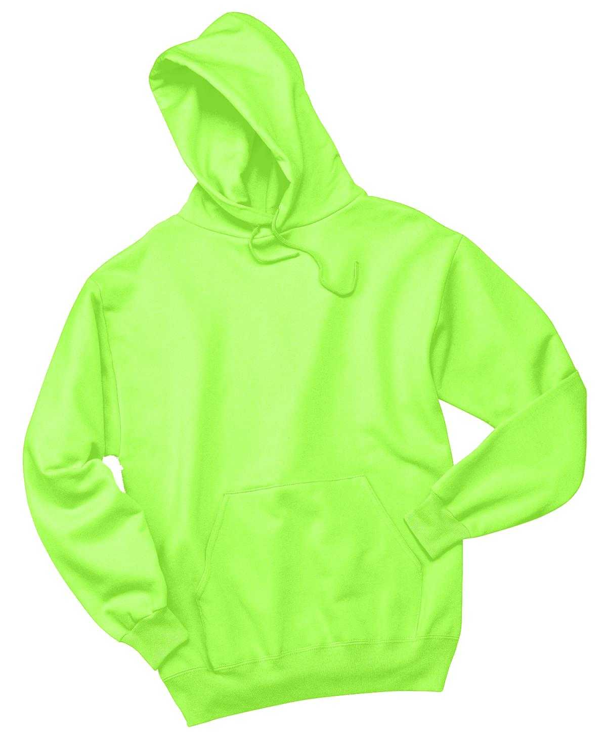 Jerzees 996MR NuBlend Pullover Hooded Sweatshirt - Neon Green - HIT a Double