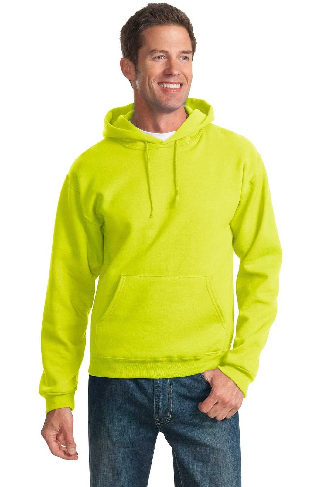 Jerzees 996MR NuBlend Pullover Hooded Sweatshirt - Safety Green - HIT a Double