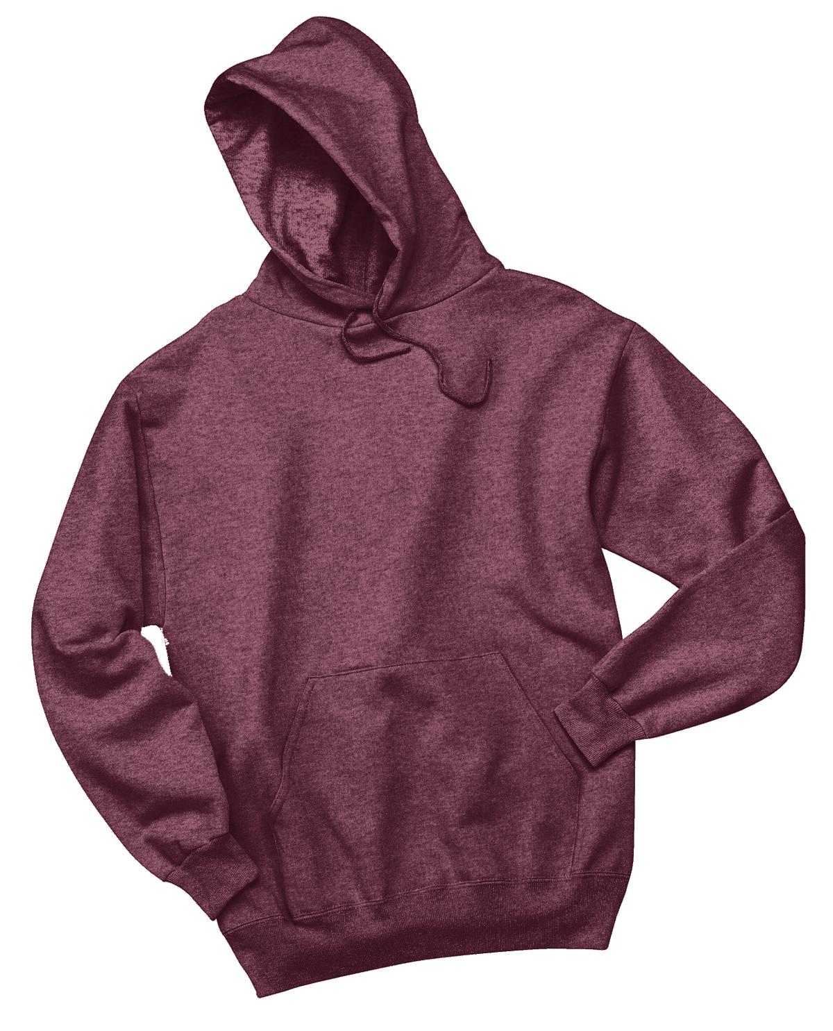 Jerzees 996MR NuBlend Pullover Hooded Sweatshirt - Vintage Heather Maroon - HIT a Double