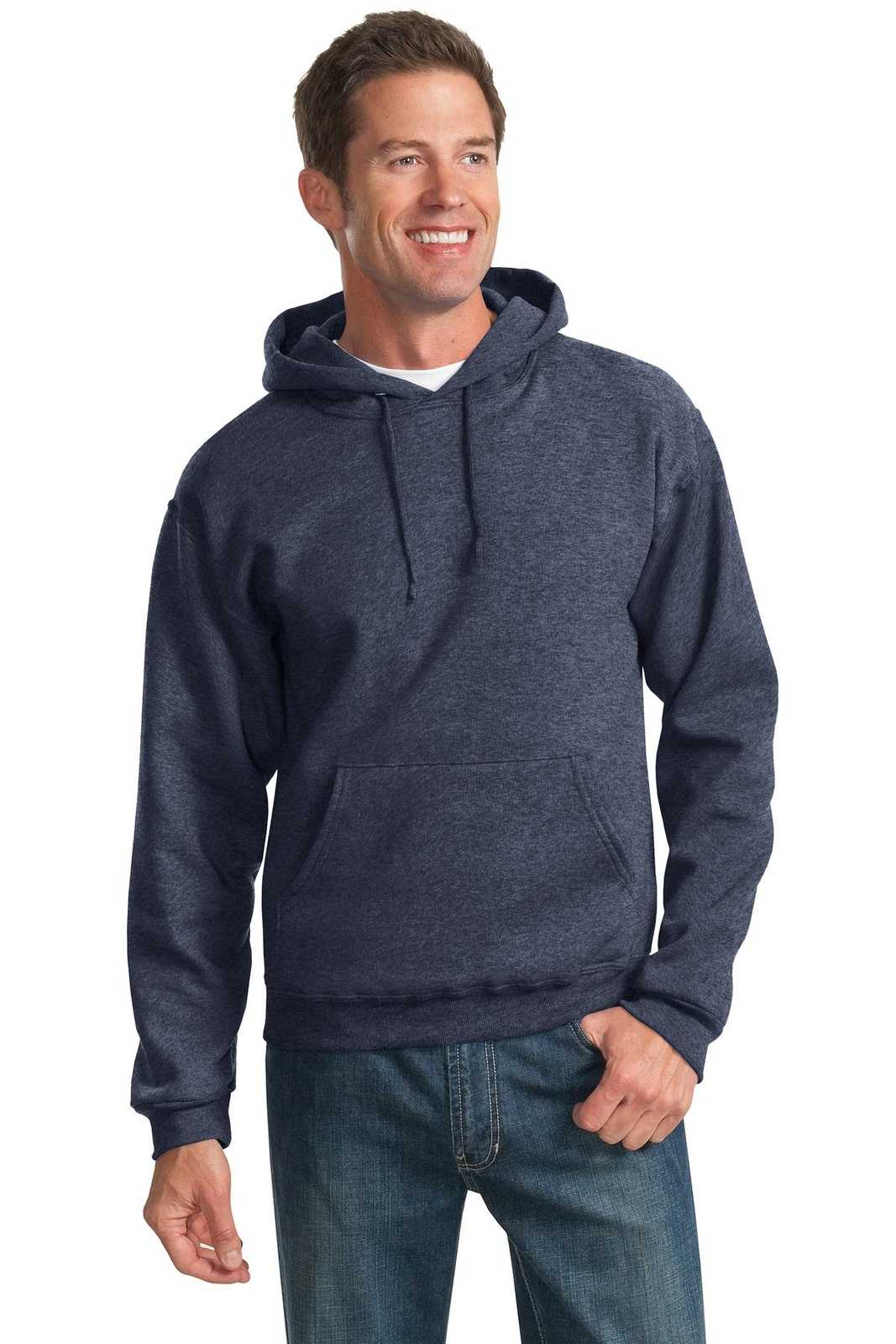 Jerzees 996MR NuBlend Pullover Hooded Sweatshirt - Vintage Heather Navy - HIT a Double