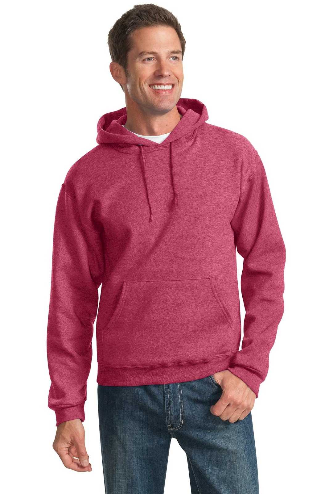 Jerzees 996MR NuBlend Pullover Hooded Sweatshirt - Vintage Heather Red - HIT a Double
