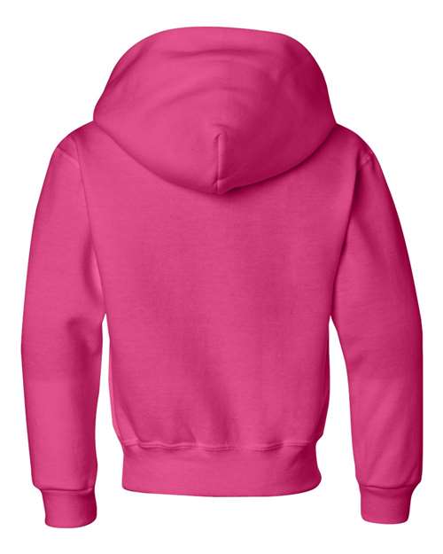 Jerzees 996YR NuBlend Youth Hooded Sweatshirt - Cyber Pink - HIT a Double