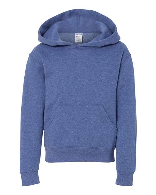 Jerzees 996YR NuBlend Youth Hooded Sweatshirt - Vintage Heather Blue - HIT a Double
