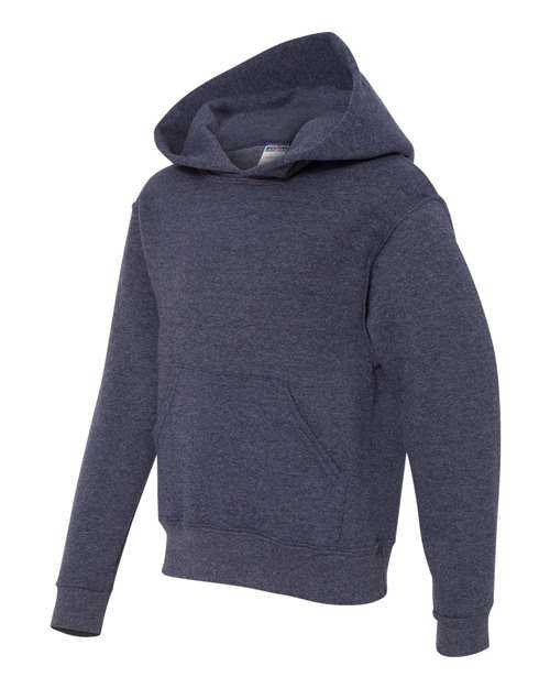 Jerzees 996YR NuBlend Youth Hooded Sweatshirt - Vintage Heather Navy - HIT a Double