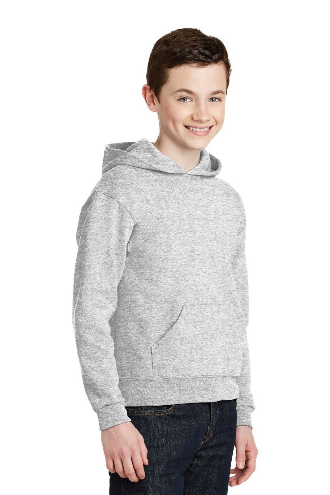 Jerzees 996Y Youth Nublend Pullover Hooded Sweatshirt - Ash - HIT a Double