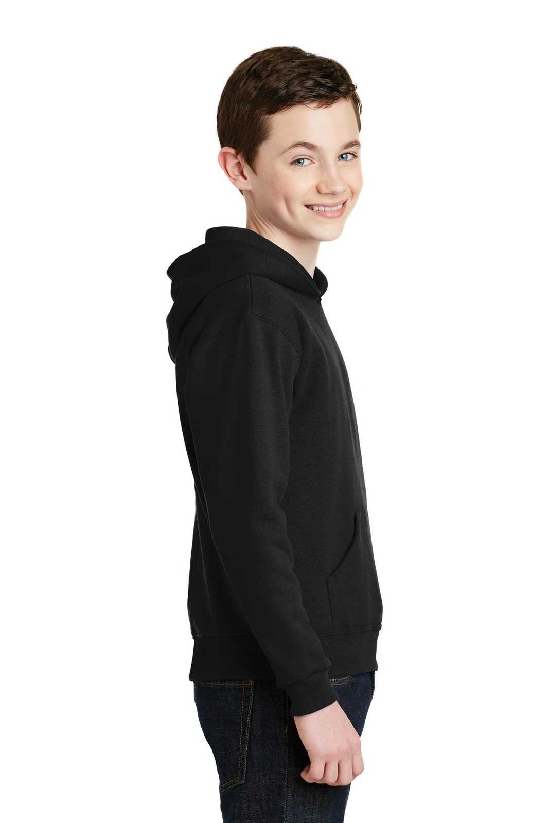 Jerzees 996Y Youth Nublend Pullover Hooded Sweatshirt - Black - HIT a Double