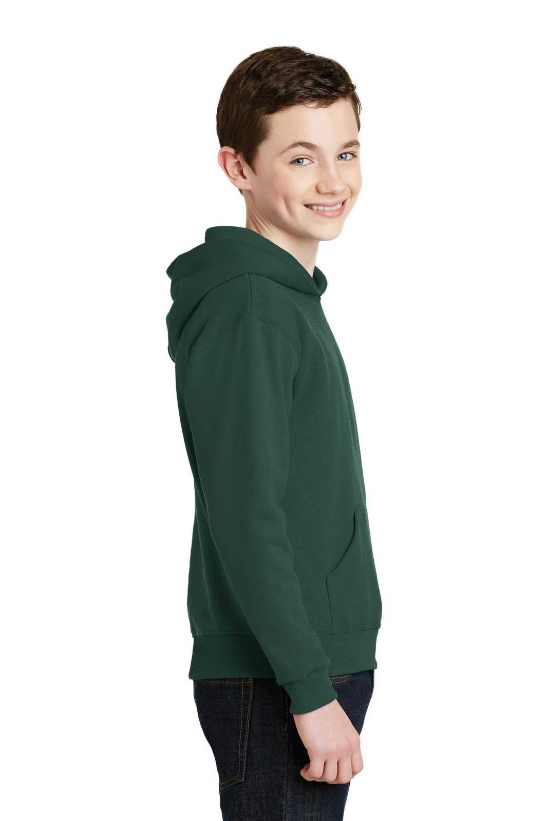 Jerzees 996Y Youth Nublend Pullover Hooded Sweatshirt - Forest Green - HIT a Double
