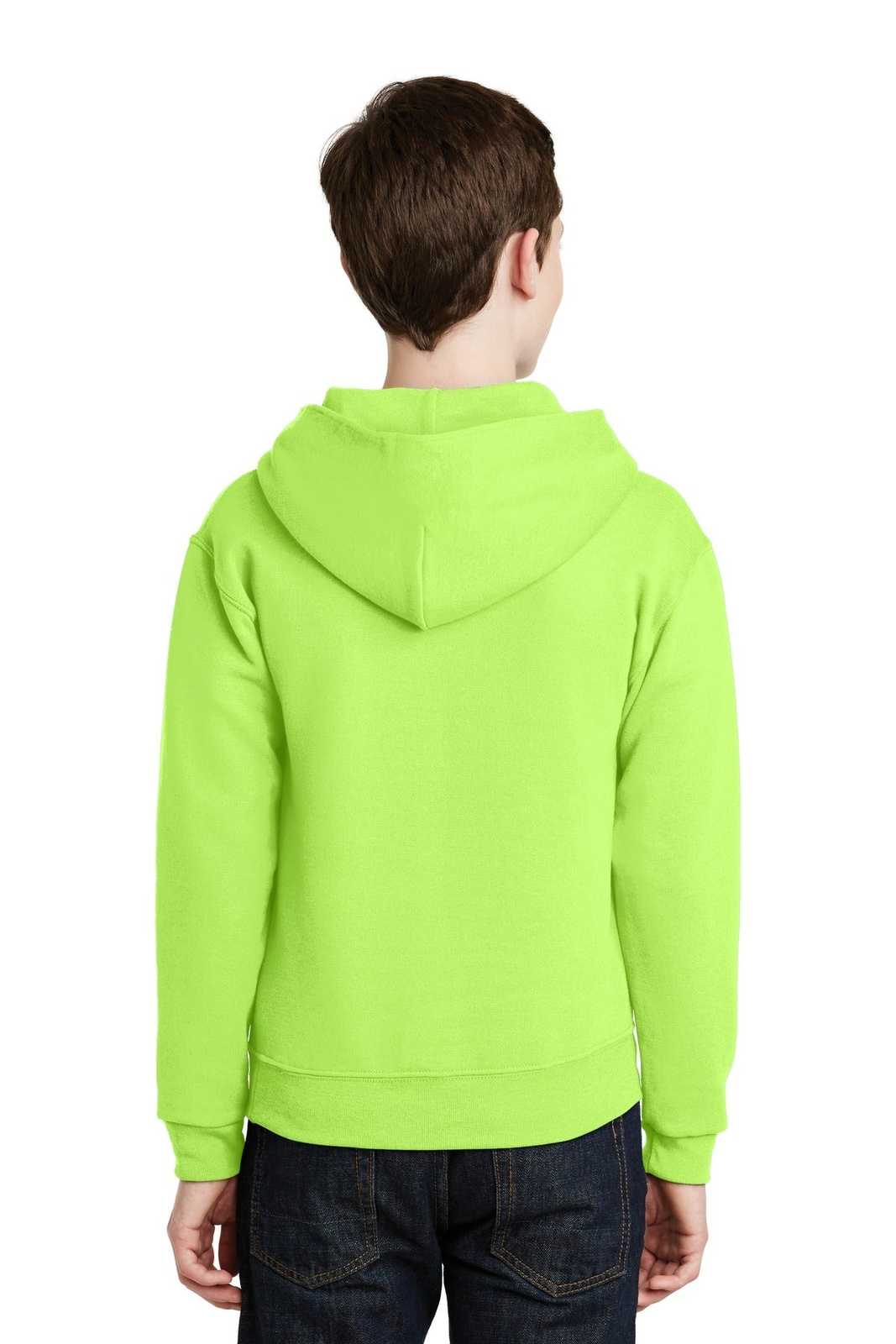 Jerzees 996Y Youth Nublend Pullover Hooded Sweatshirt - Neon Green - HIT a Double