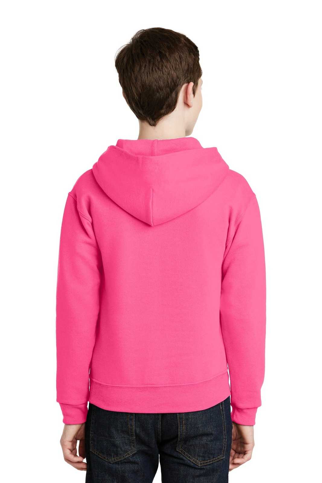 Jerzees 996Y Youth Nublend Pullover Hooded Sweatshirt - Neon Pink - HIT a Double