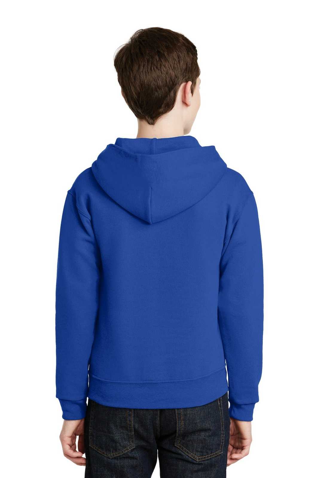 Jerzees 996Y Youth Nublend Pullover Hooded Sweatshirt - Royal - HIT a Double