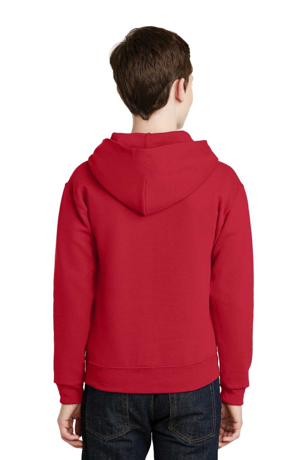 Jerzees 996Y Youth Nublend Pullover Hooded Sweatshirt - True Red - HIT a Double