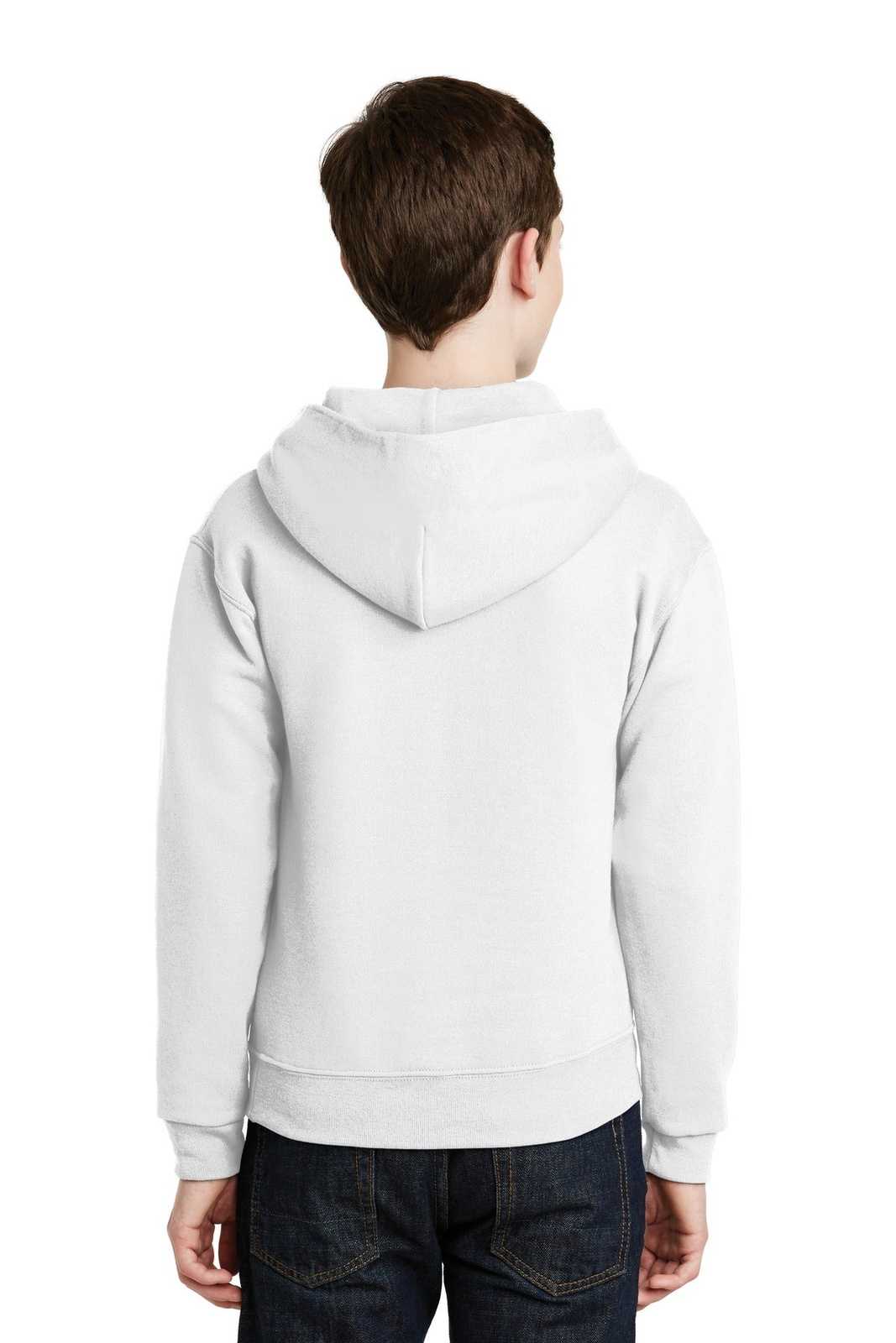 Jerzees 996Y Youth Nublend Pullover Hooded Sweatshirt - White - HIT a Double