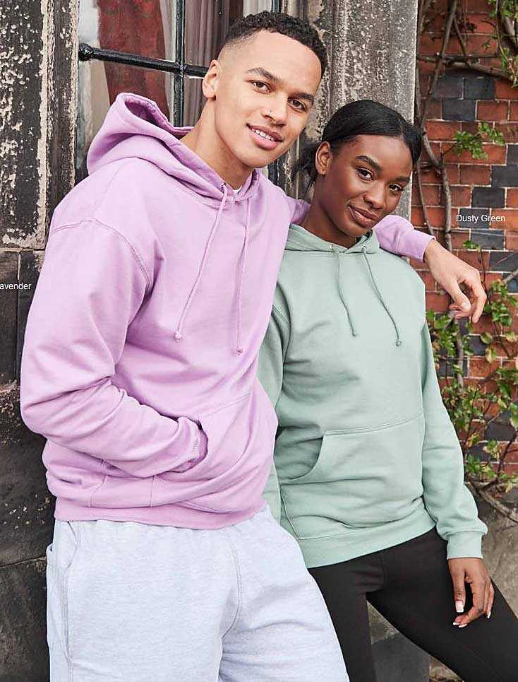Just Hoods JHA001 College Hoodie - Dusty Green - HIT a Double - 2