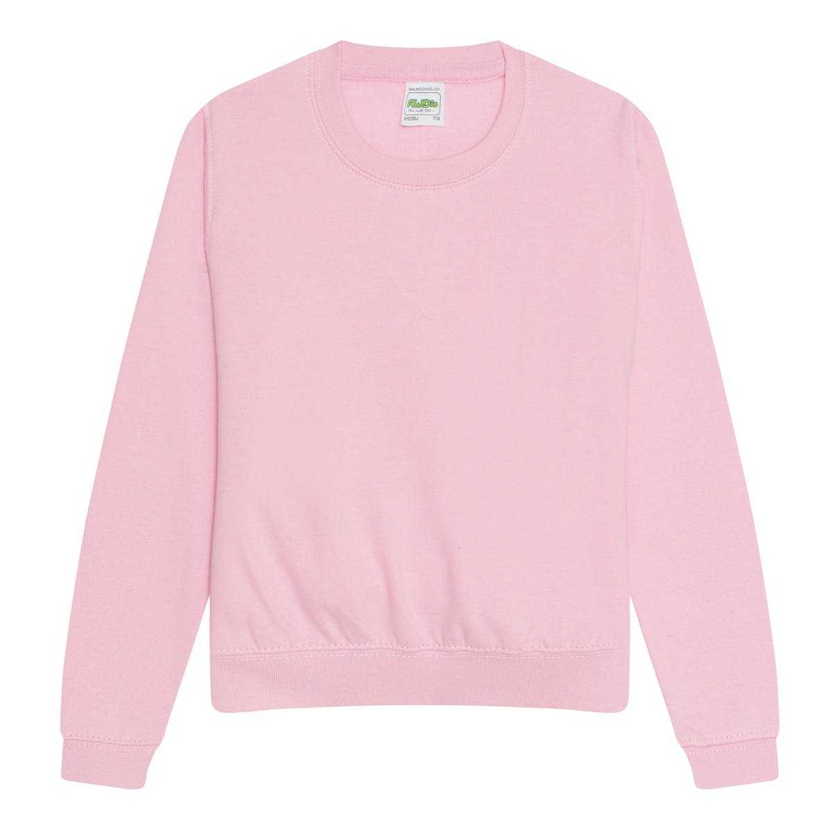 Just Hoods JHY030 Youth College Sweat - Baby Pink - HIT a Double - 1