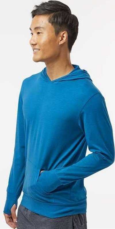 Kastlfel 4022 Unisex RecycledSoft Hooded Long Sleeve T-Shirt - Breaker Blue - HIT a Double - 2