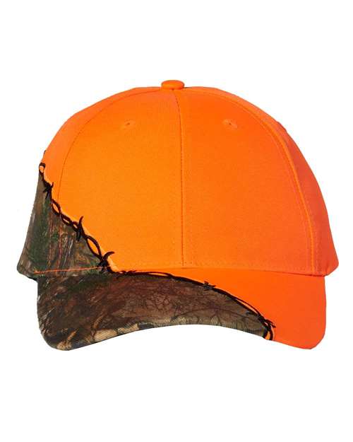 Kati LC4BW Camo with Barbed Wire Embroidery Cap - Blaze XTRA - HIT a Double