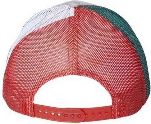 Kati S700M Printed Mesh Trucker Cap - Heather Red Mexico&quot; - &quot;HIT a Double