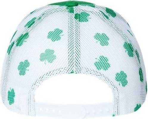 Kati S700M Printed Mesh Trucker Cap - Kelly White&quot; - &quot;HIT a Double