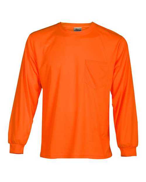 Kishigo 9122-9123 Microfiber Polyester Long Sleeve T-Shirt - Orange - HIT a Double