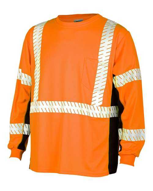 Kishigo 9134-9135 Premium Black Series Long Sleeve T-Shirt - Orange - HIT a Double