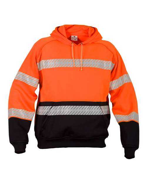 Kishigo JS142-143 Premium Black Series Pull Over Hooded Sweatshirt - Orange - HIT a Double