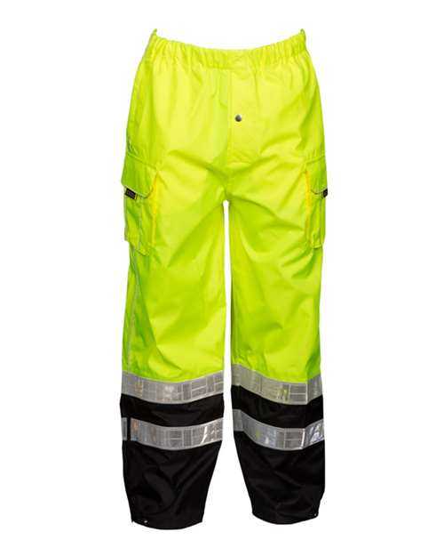 Kishigo RWP106-107 Premium Black Series Rainwear Pants - Lime - HIT a Double
