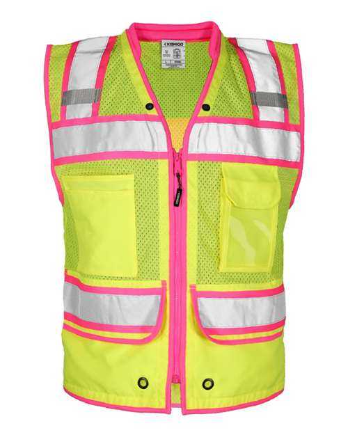 Kishigo S5042-5046 Color Contrast High Performance Surveyors Vest - Lime Pink - S5046 - HIT a Double