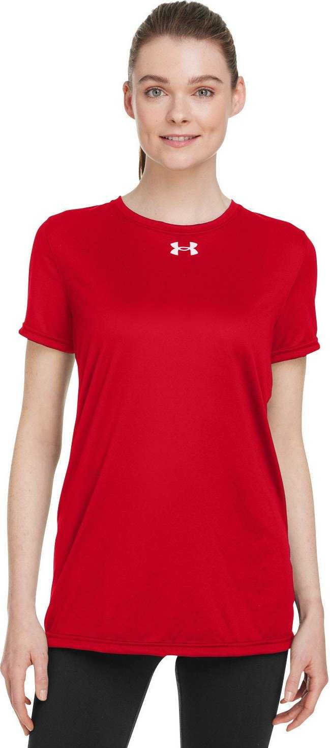 Under Armour 1376847 Ladies Team Tech T-Shirt - Red White
